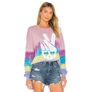 Lauren Moshi Lee Skull Peace Pullover Sweater